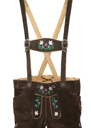 Floral Women's German Lederhosen Embroidered