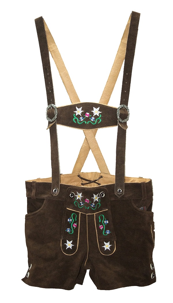 Floral Women's German Lederhosen Embroidered