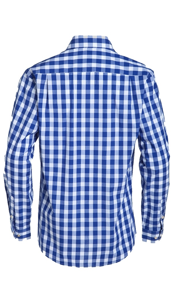 Trachten Shirt diamond Checkered Admiral Blue