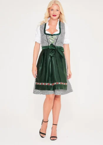 Midi Checkered Dirndl Vintage Green