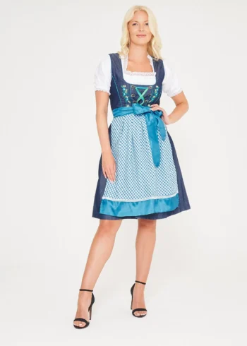 Midi German Dirndl Erna Blue Sky