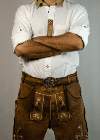 Vintage Lederhosen Men in Brown