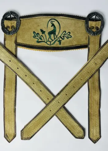 Handcrafted Oktoberfest Light Gold Suspender